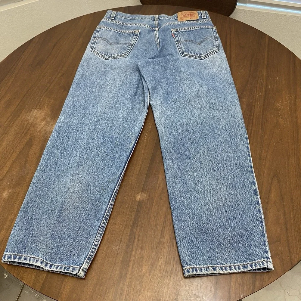 VTG 1999 Levi's 550 Jeans Men's 34x29 Blue Relaxed Fit Straight Leg Denim Y2K